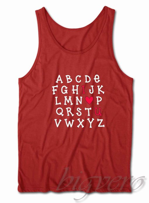 ABC I Love You Tank Top Red