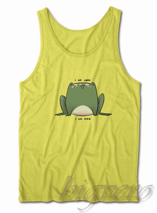 I Am Here I Am Frog Tank Top