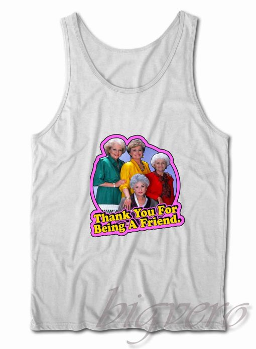 The Golden Girls Thank You Tank Top White