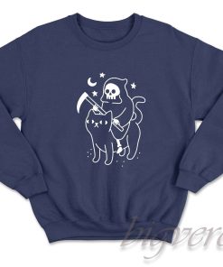 Death Rides A Black Cat Sweatshirt