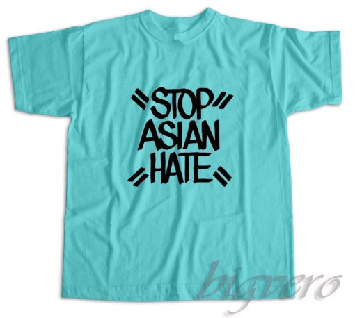 Futura and Haze Stop Asian Hate T-Shirt Light Blue