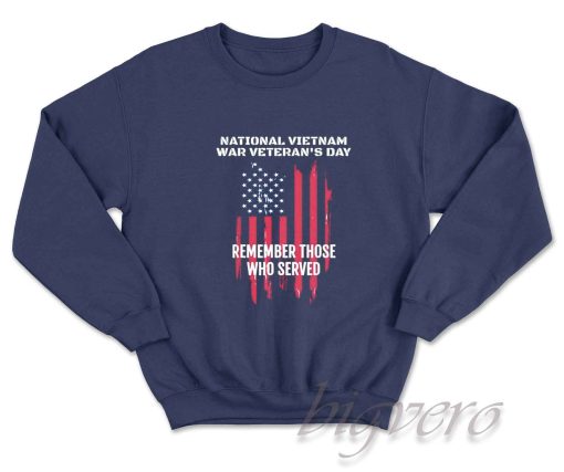 National Vietnam War Veterans Day Sweatshirt Navy