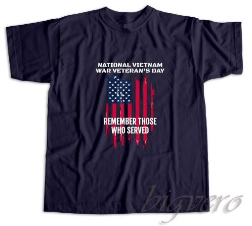 National Vietnam War Veterans Day T-Shirt Navy