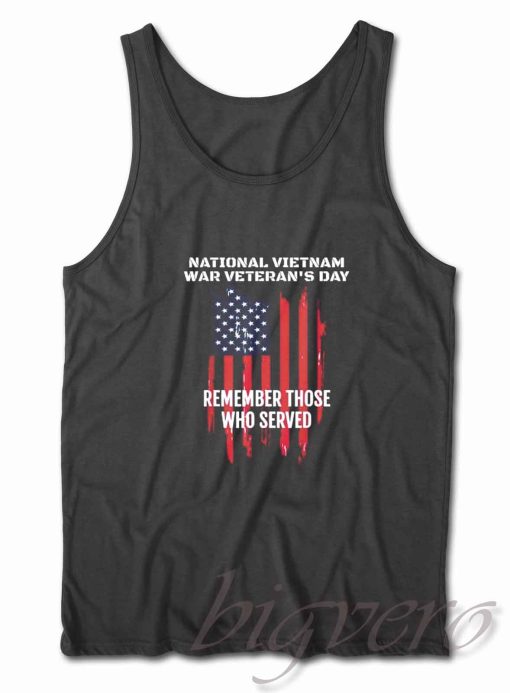 National Vietnam War Veterans Day Tank Top Black