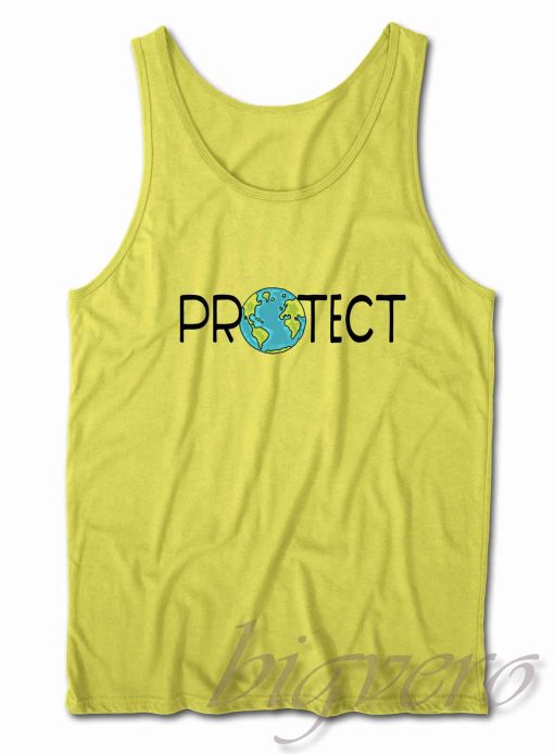 Protect Earth Tank Top Yellow