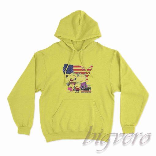 Wolfoo Family Independence Day Hoodie Yellow