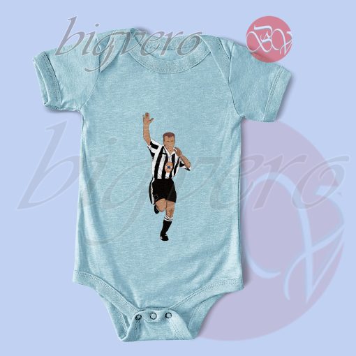 Alan Shearer Newcastle United Baby Bodysuits Light Blue