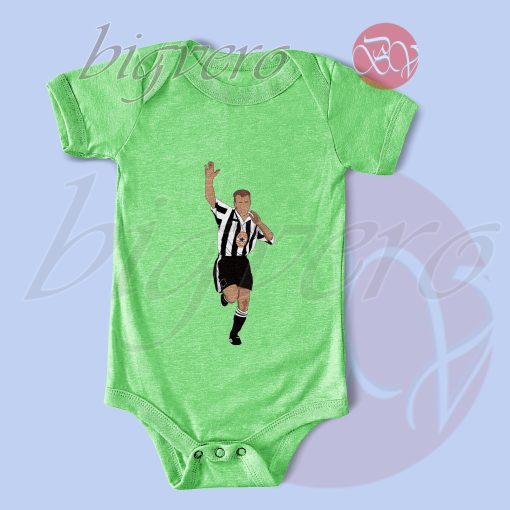 Alan Shearer Newcastle United Baby Bodysuits Light Green