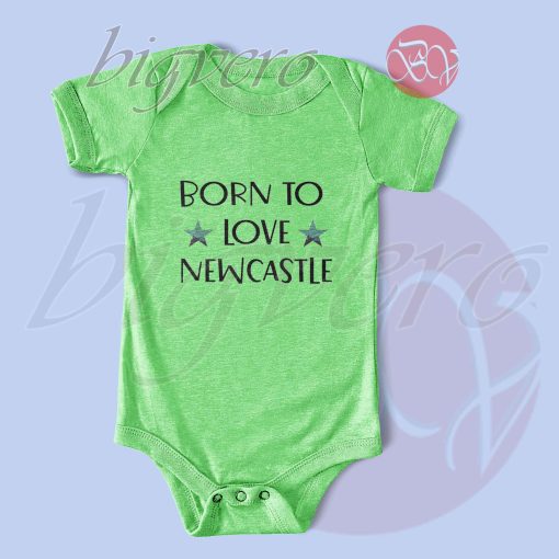 Born to love Newcastle Baby Bodysuits Light Green