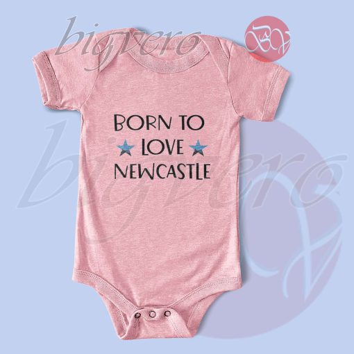 Born to love Newcastle Baby Bodysuits Light Pink