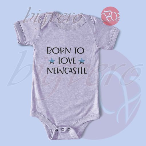Born to love Newcastle Baby Bodysuits Light Purple