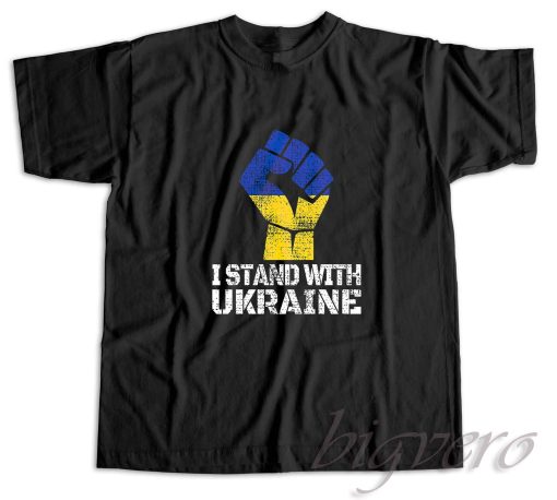 I Stand With Ukraine T-Shirt Black