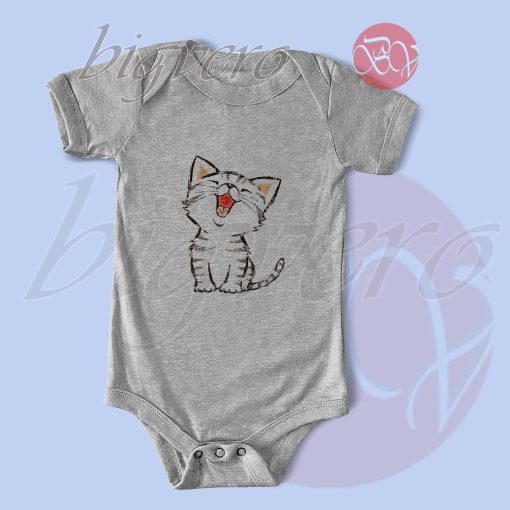 American Shorthair Happy Baby Bodysuits Grey