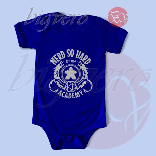 Nerd So Hard Academy Baby Bodysuits Navy Blue