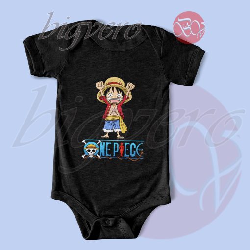 One Piece TV Series Baby Bodysuits Black