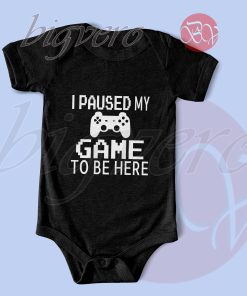 Paused Game to Be Here Baby Bodysuits