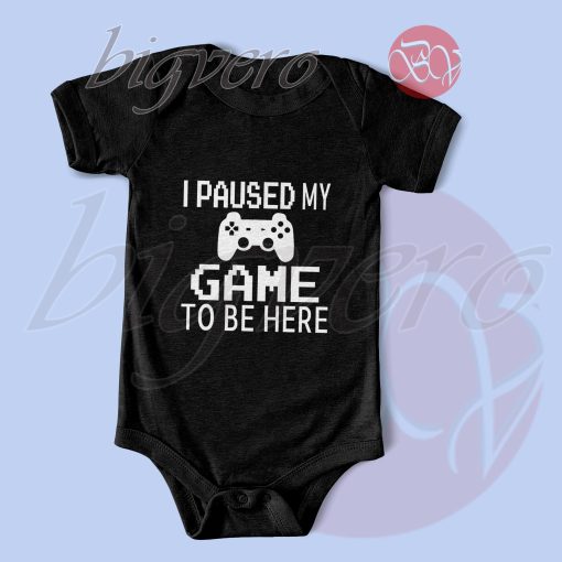 Paused Game to Be Here Baby Bodysuits