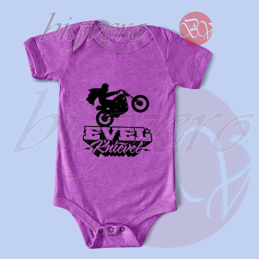 Evel Knievel Baby Bodysuits Purple