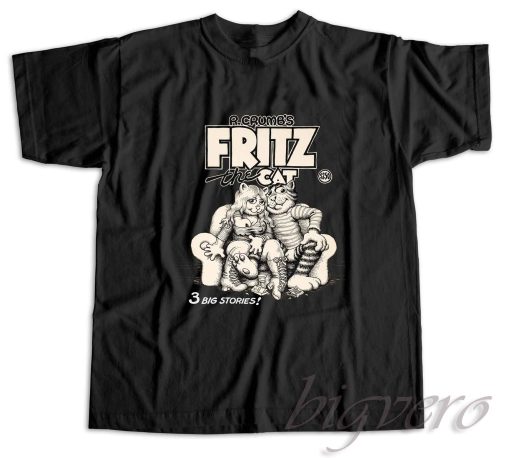 Fritz The Cat Retro T-Shirt Black