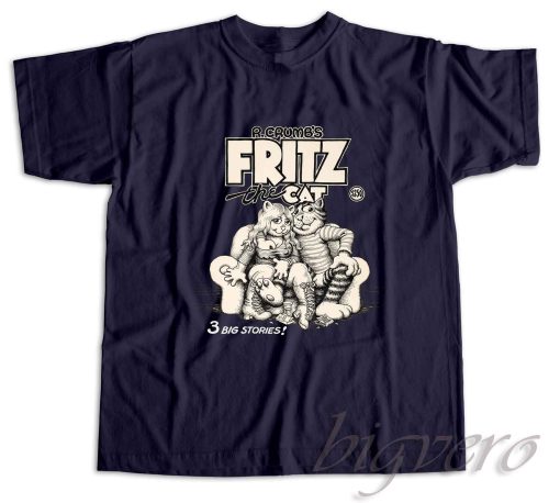 Fritz The Cat Retro T-Shirt Navy