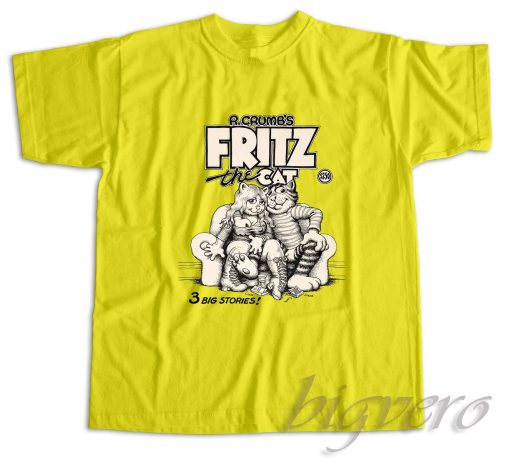 Fritz The Cat Retro T-Shirt Yellow