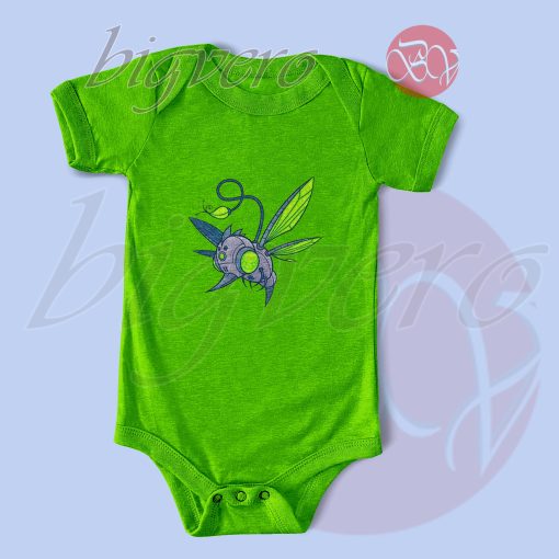 Honeybee Robot Baby Bodysuits Green