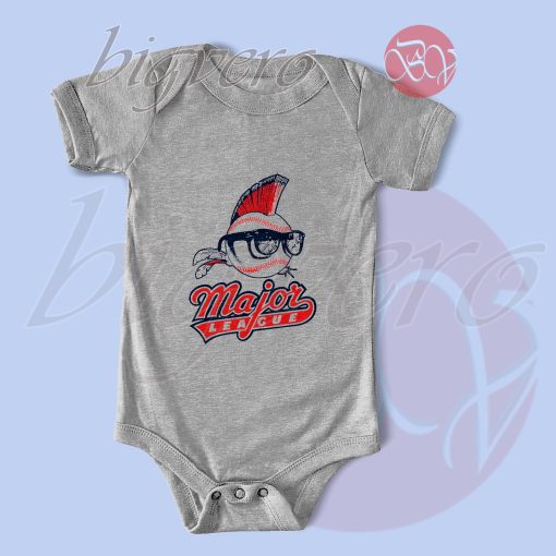 Major League Baby Bodysuits Grey