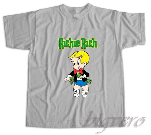 Richie Rich Cartoon T-Shirt Grey