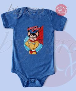 Mighty Mouse Character Baby Bodysuits