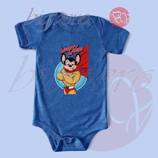 Mighty Mouse Character Baby Bodysuits