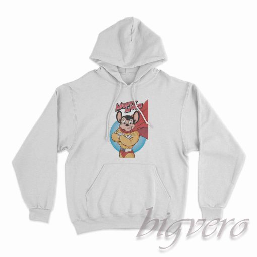 Mighty Mouse Character Hoodie White