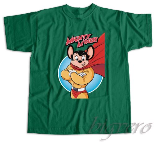 Mighty Mouse Character T-Shirt Green