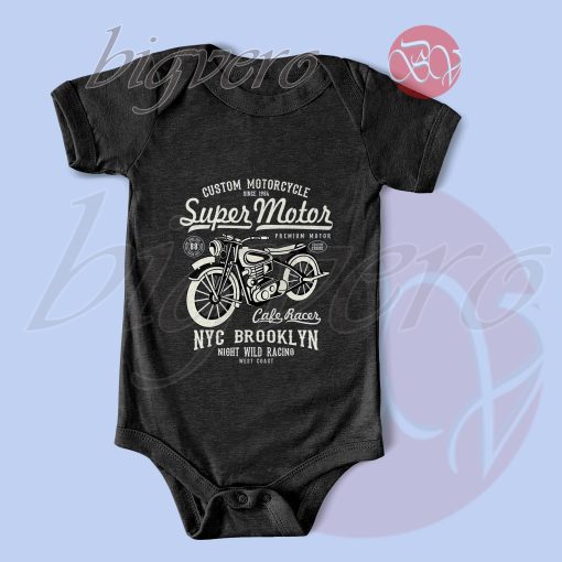 Super Motorcycle NYC Brooklyn Baby Bodysuits