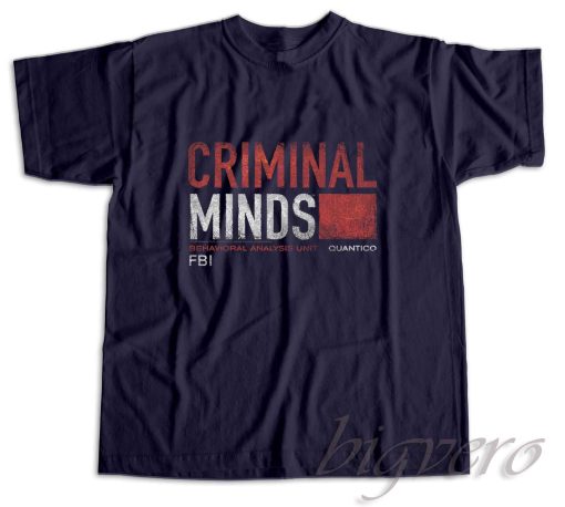 Distressed Criminal Minds T-Shirt Color Navy