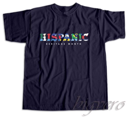 Hispanic Heritage Month T-Shirt Color Navy