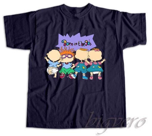 Born In The 90's Rugrats T-Shirt Color Navy
