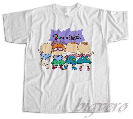 Born In The 90's Rugrats T-Shirt Color White