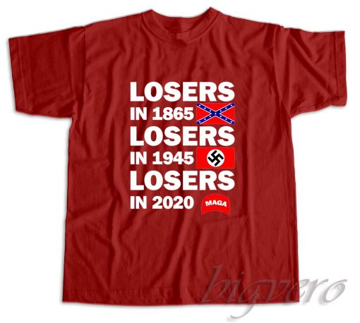 George Clooney Losers In 1865 T-Shirt Color Red