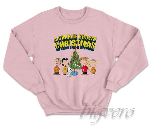 Charlie Brown Christmas Sweatshirt Color Pink