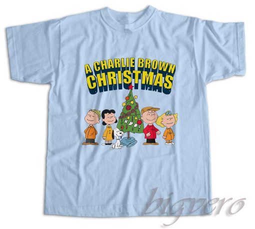 Charlie Brown Christmas T-Shirt Color Light Blue