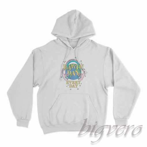 Earth Day Everyday Hoodie Color White