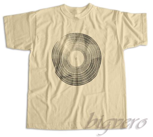 Music Lover Vinyl Record T-Shirt Color Cream