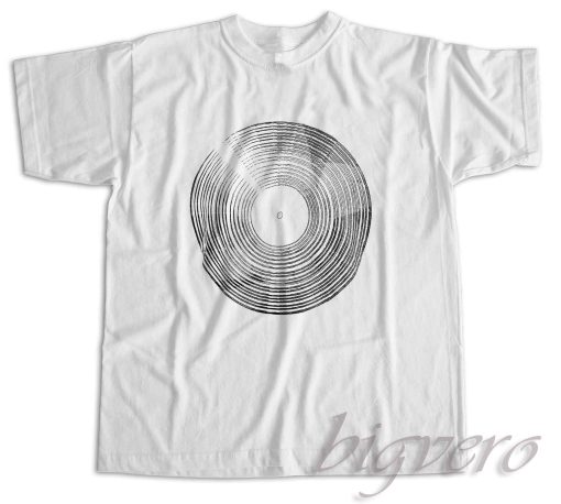 Music Lover Vinyl Record T-Shirt Color White