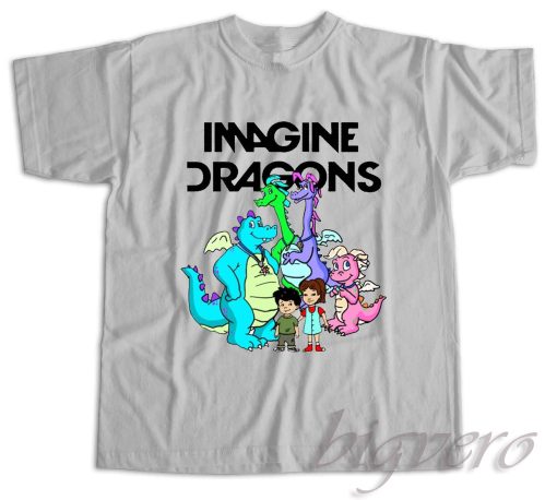 Imagine Dragons Dinosaur Band T-Shirt Color Grey
