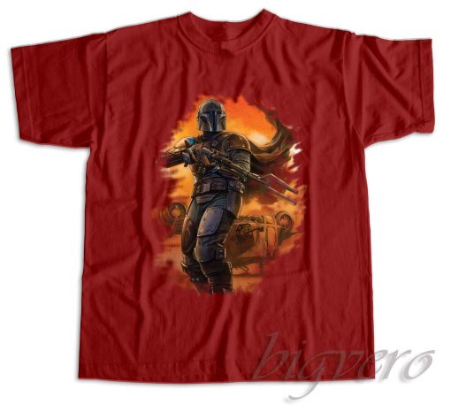 The Mandalorian Season 3 Star Wars T-Shirt Color Red