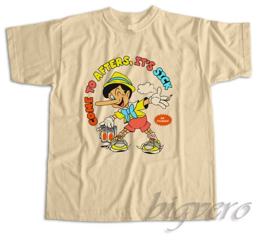 Pinocchio Come To After It's Sick T-Shirt Color Cream