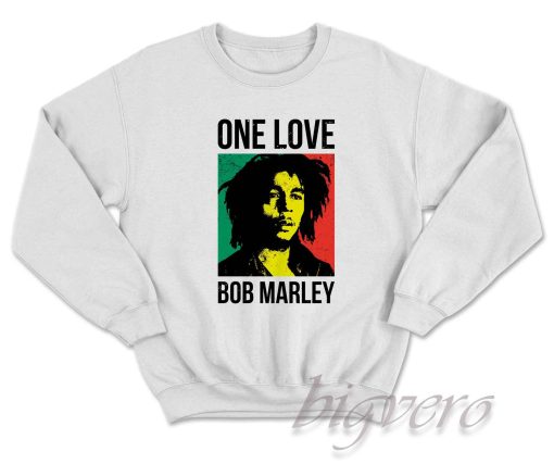 Bob Marley One Love Sweatshirt Color White