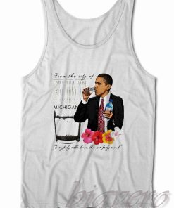 Barack Obama From The City Of Flint Michigan Tank Top