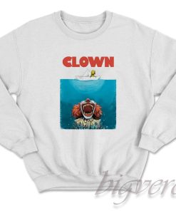 Jaws Clown Halloween Parody Sweatshirt