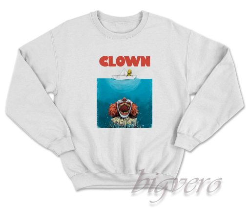 Jaws Clown Halloween Parody Sweatshirt